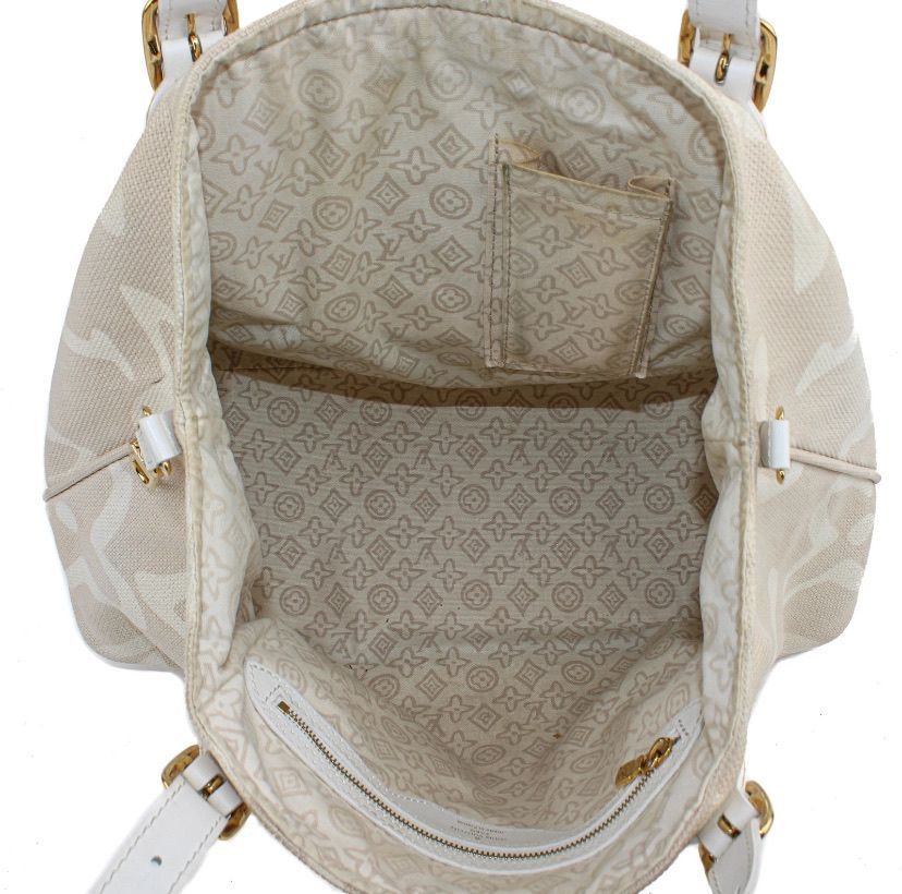 Louis Vuitton Monogram Tahitienne Cabas PM Beige Canvas Tote Bag