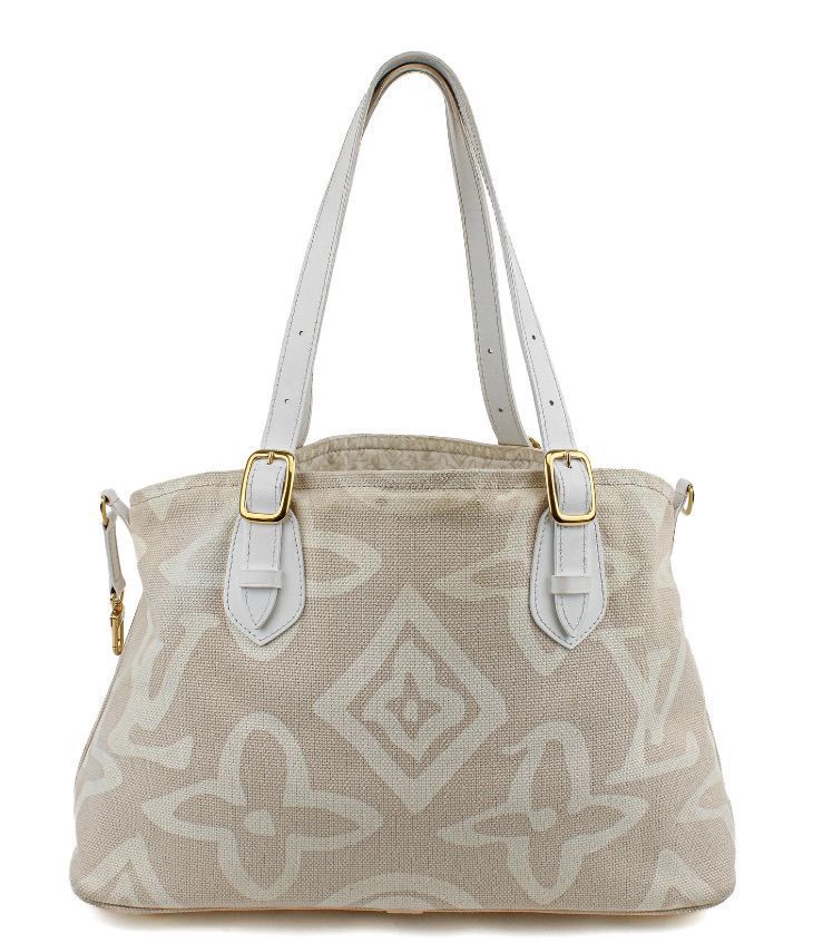Louis Vuitton Monogram Tahitienne Cabas PM Beige Canvas Tote Bag