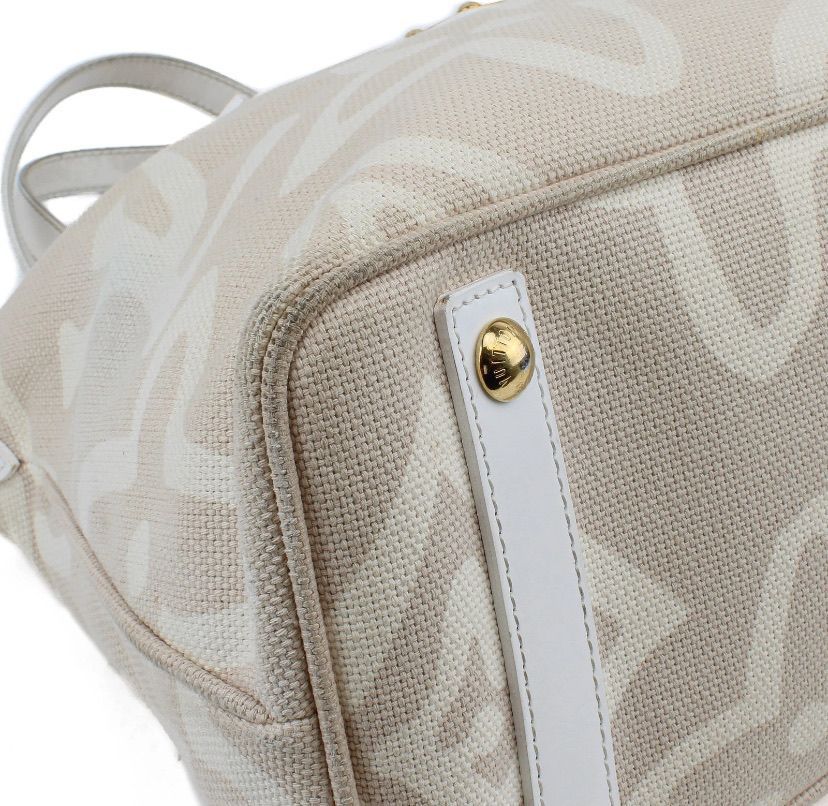 Louis Vuitton Monogram Tahitienne Cabas PM Beige Canvas Tote Bag