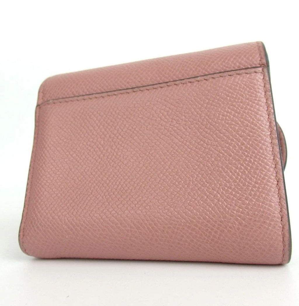 Authentic Christian Dior ADDLE Lotus Wallet Tri-fold wallet leather [Used]