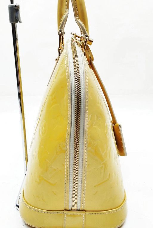 Louis Vuitton LV Hand Bag Alma PM Yellow Vernis