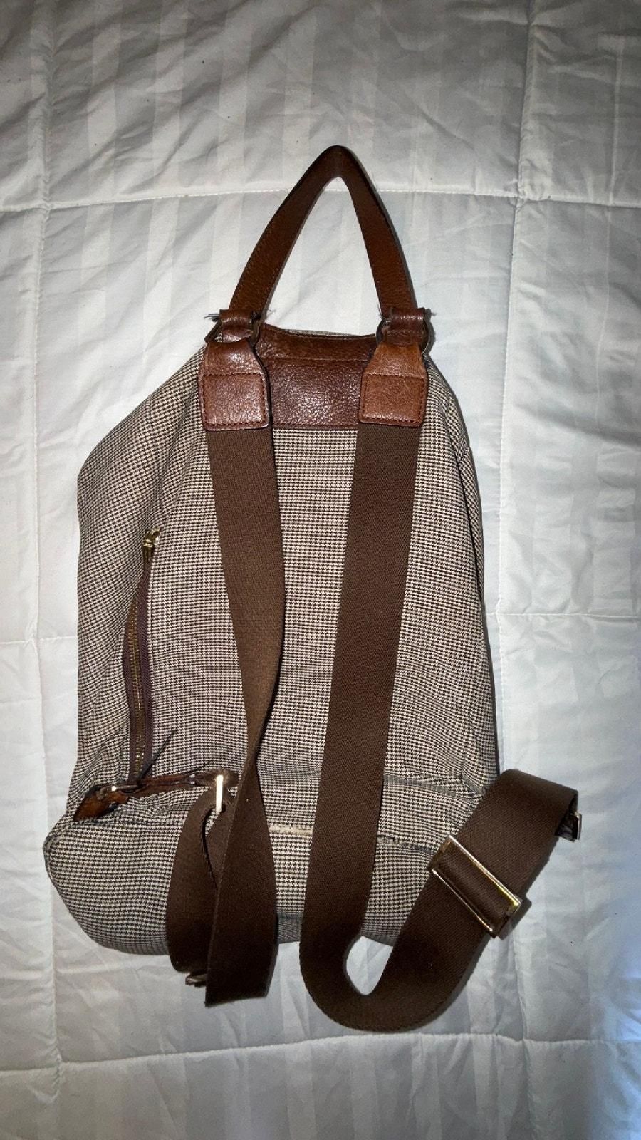 Burberry Backpack with Brown Leather Trim