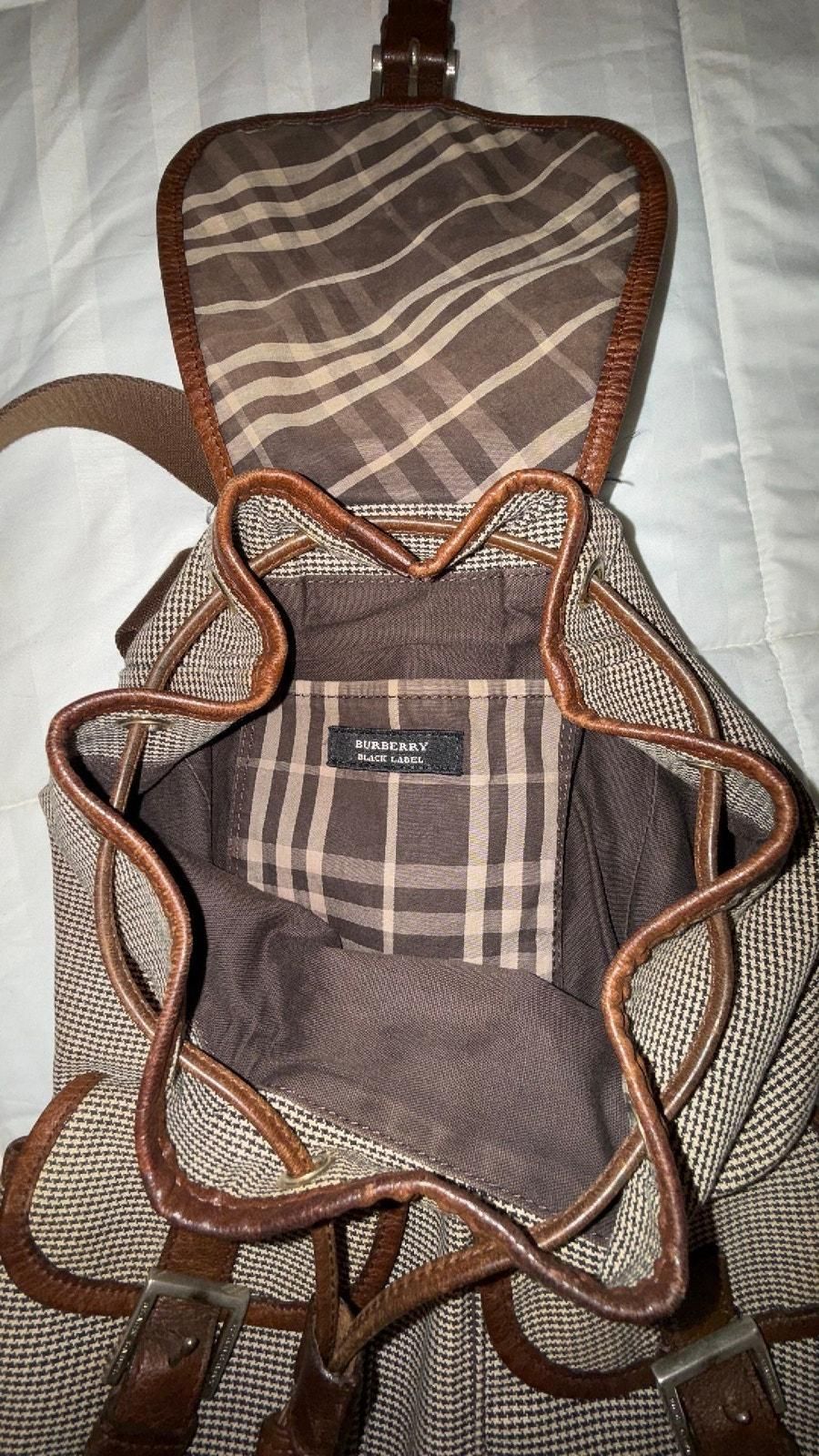 Burberry Backpack with Brown Leather Trim
