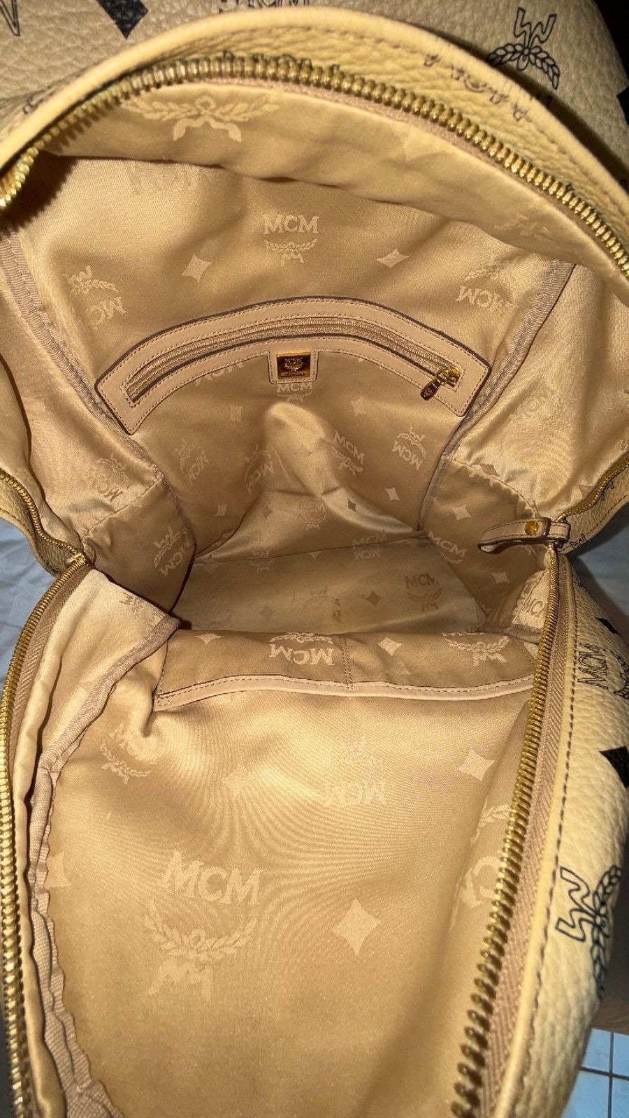 MCM Light Brown Backpack BACK TO SCHOOL.